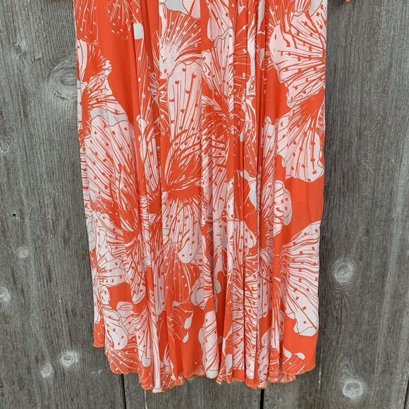 FREE PEOPLE First Kiss Maxi Dress NWT Sz Large Orange Floral Rayon Bohemian - Picture 9 of 16